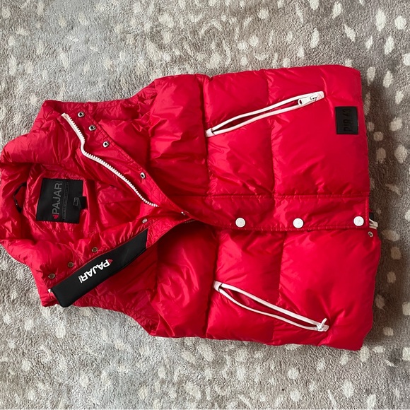 Pajar Red White Button Jaegar 3M Thinsulate-Fill Featherless Vest Size S Mens - Picture 3 of 8